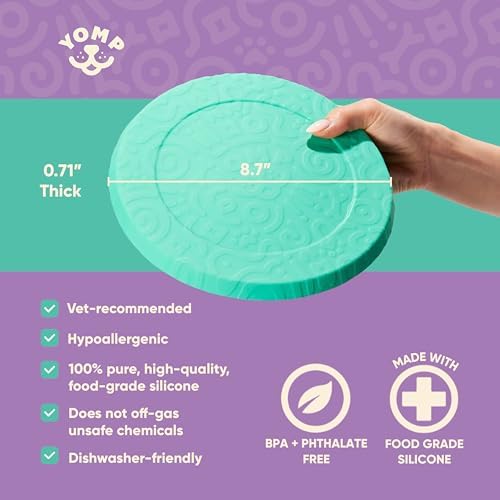 Yomp FetchFlyer Dog Frisbee – Interactive Flying Disc Toy for Soft and Medium Chewers - Outdoor Fetch Toy for Dogs – Made from Pet-Safe, Non-Toxic Silicone