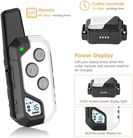 PIOUNS Shock Collar for Dogs, Dog Training Collar with Remote, 3 Modes