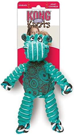 Kong Floppy Knots Rope and Plush Dog Toy, Hippo, Small/Medium