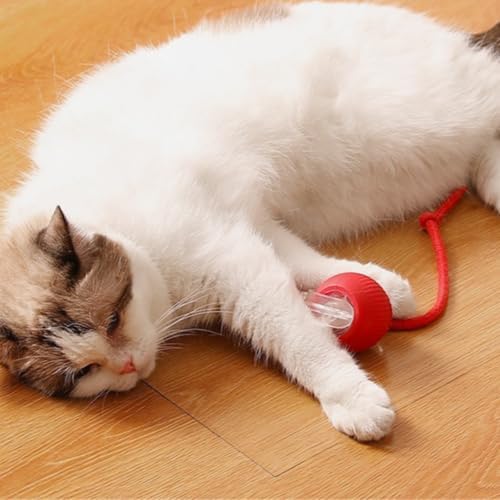 6 Pcs Red Cotton Thread Interactive Cat Toy Ball Replacement Ropes