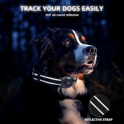 GPS Tracker for Dogs (iOS Only) Pet Activity Tracker, GPS Cat Tracker | No Monthly Fee, Compatible with Apple Find My, Anti-Lost, Finder Tag for Vehicles/Pets/Kids/Items (2 Pack)