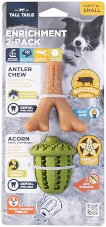Tall Tails Enrichment Reward and Chew Toys for Dogs 2 Pack, Small