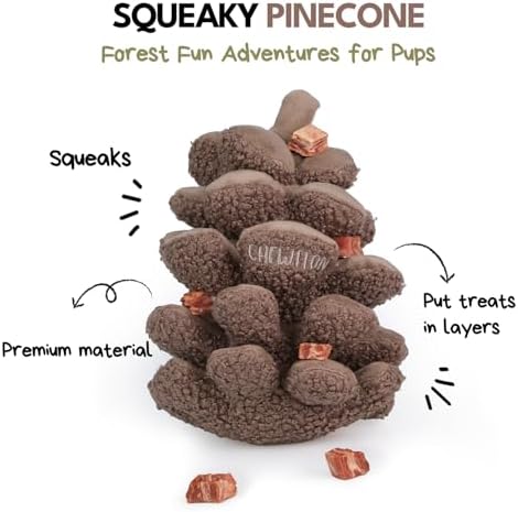 CHEWFFON Interactive Dog Toy, Squeaky Snuffle Game for Boredom