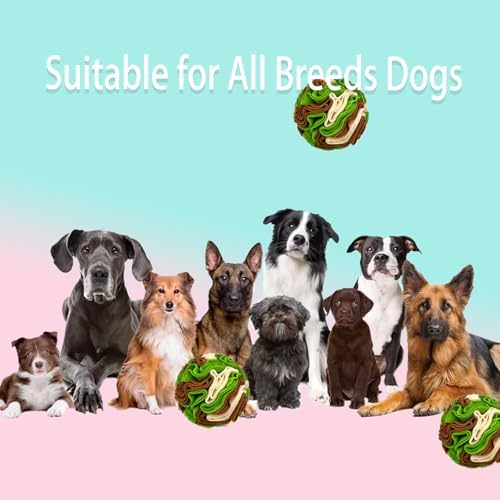 Dog Snuffle Ball, Dog Treat Toys Interactive Sniff Ball, Dog Enrichment Snuffle Ball Dog Puzzle Feeder for Exercise,Sniff Training& Slow Feeding (Avocado, 15cm)