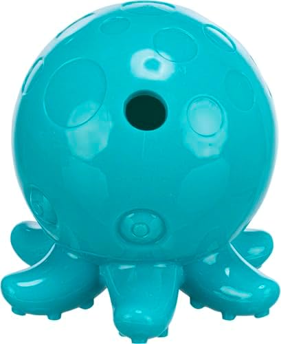 TRIXIE Snack Octopus Dog Puzzle Toy for Dogs, Dog Enrichment Toy, Interactive Chew Toy, Treat Dispenser, 4.4" (11cm)
