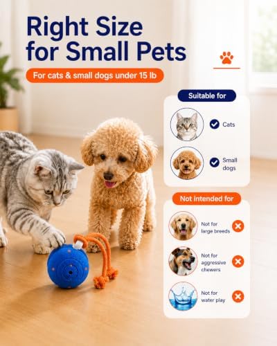 Xeuch Interactive Rolling Dog Balls, Irregular Moving Toys for Puppies