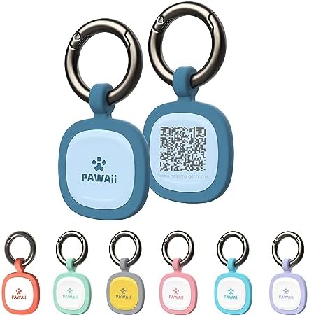 Pawaii Dog ID Tag, Silent Silicone QR Code Tag, Scan Alerts, No App, 1 Pack