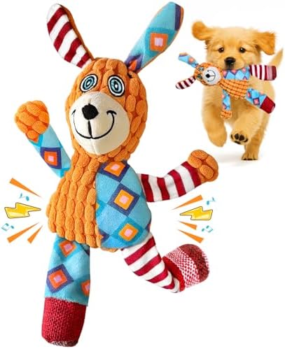 Swooflia Crinkle Dog Toy - Plush Squeaky Toys for Puppies,Treat Boredom for Small Dogs,Interactive Stimulating Puppy Toy to Keep Them Busy