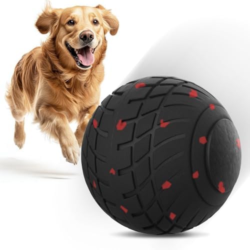 HETOO Smart Interactive Dog Toys, Durable Automatic Balls, 3.2 Inch Black