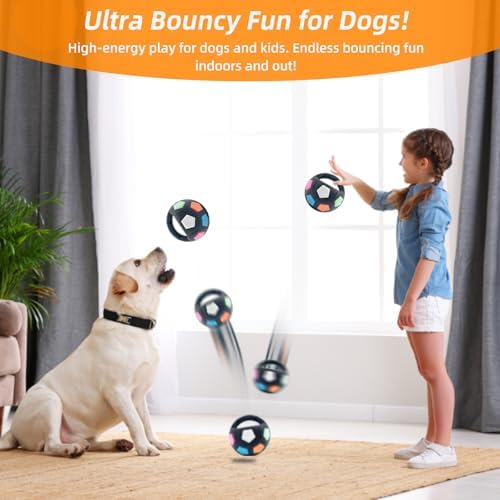 YoFellas Dog Toy Ball with Handle – Durable Squeaky Fetch Ball for Medium & Large Dogs, Floating Interactive Chew Toy for Water Play, Training & Outdoor Games