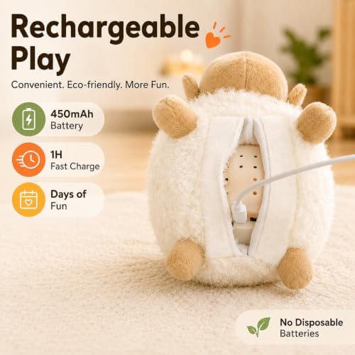 Plush Moving Lamb Interactive Heavy Duty Enrichment Dog Toys to Keep Busy