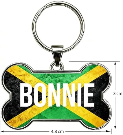HSIAHOU Custom Pet ID Tags, Personalized Dog Tag Cat Tag (Jamaica)
