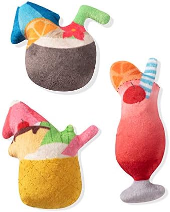 Fringe Studio Pet Toy, Small Dog Toy Set, Tropical Drinks, 3 Pieces (289413)