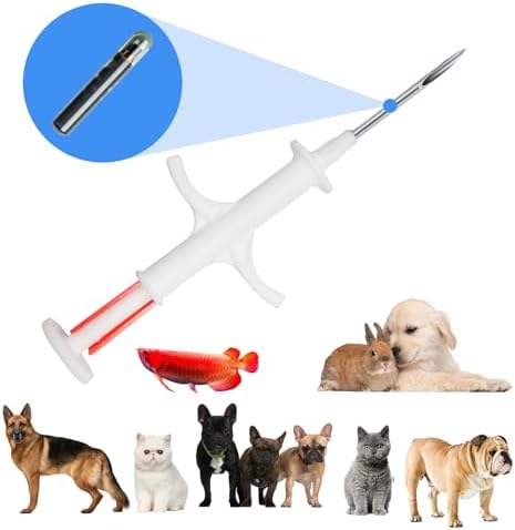 Animal ID Microchip for Dogs Cats Horses Pigs Cows 20 Pack 2.12X12mm ISO11784/ISO11785/FDX-B Pet ID Tags, 15 ID Microchip