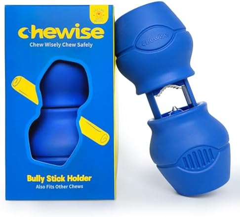 PetClan Chewise Bully Stick Holder for Dogs, Metal Teeth Dog Chew Holder