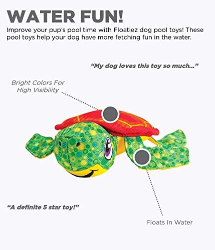 Outward Hound Floatiez Turtle Floating Interactive Dog Toy, Medium