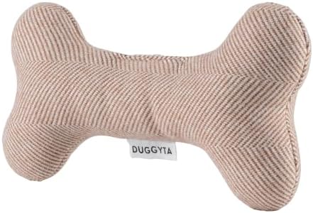 Pink Plush Dog Bone Toy – Lightweight, Durable & Soft Chew Toy Made from Cotton Fabric – Gentle on Puppy Teeth & Gums – Ideal for Small to Medium Dogs Indoor or Outdoor