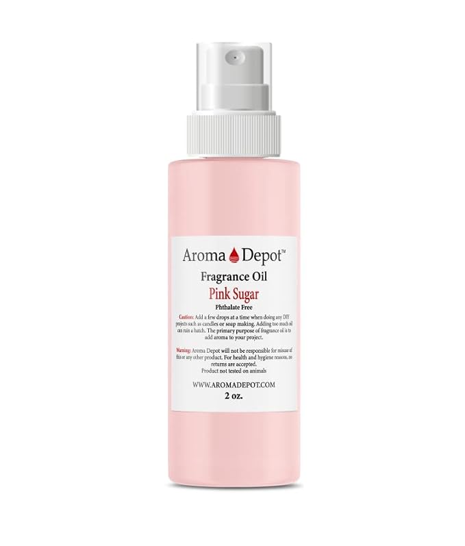 Aroma Depot 2 oz. Pink Sugar Spray Perfume/Skin Body Fragrance Oil. Our Interpretation, Pure-Uncut. Add a Few Drops to Your Aromatherapy Diffuser.
