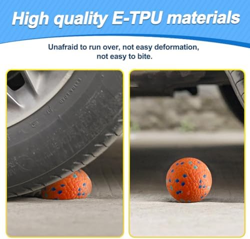 Mankoda Dog Balls, 3" Indestructible Tennis Balls for Aggressive Chewers