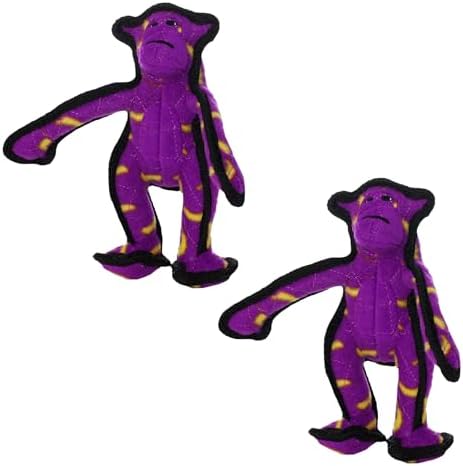 TUFFY® : 2 Pack Monkey Dog ToyUltra Durable Plush Dog Toy with Multiple Layers & Reinforced Seams, Washable and Floats, Original Construction