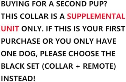 Additional E Collar Receiver for Dog Training, Compatible with Remote, Multi Dog Control, Waterproof Shock Vibration Beep Boost Modes, Adjustable Electric Collar for Large Medium Small Dogs