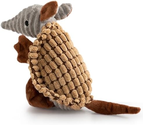 Hollypet Armadillo Squeaky Puppy Dog Toys for Small Medium Dogs, 8"