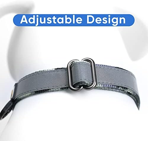 Pawtitas Customized Martingale Dog Collar Reflective Reflective Dog Collar Embroidered Personalized Name Phone Number Adjustable for Puppies Small Medium Large Size Dogs Medium Camouflage Grey