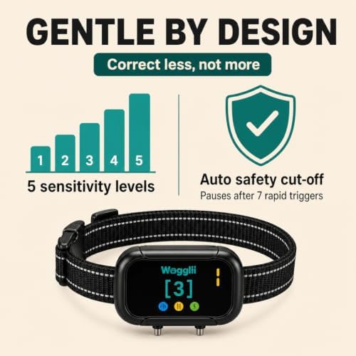 Bark Collar for Dogs with Bark Counter, Rechargeable Anti Barking Collar