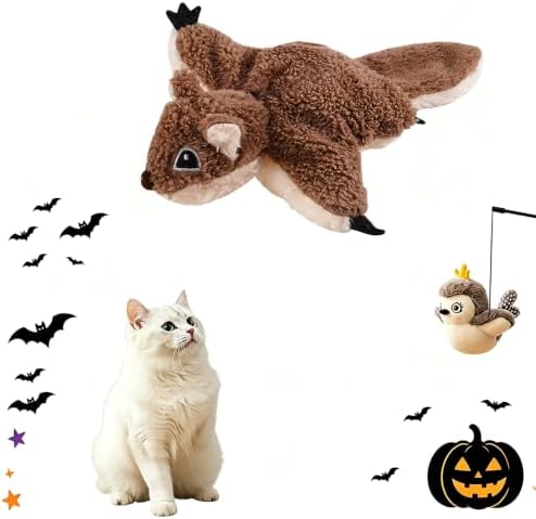 Flying Bat Dog Toy, 2026 Halloween Flapping Wings Interactive Bird Pet Toy