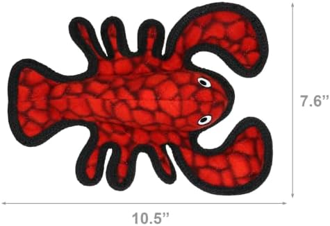 TUFFY® - 2 Pack Original : Lobster Dog Toy : : Ultra Durable Plush Toy with Multiple Layers & Reinforced Seams, Washable and Floats, Original Construction