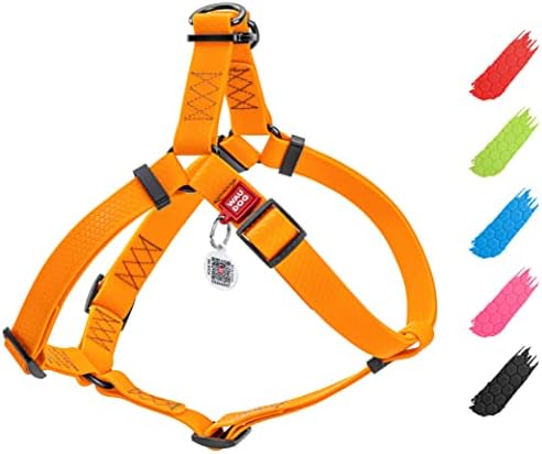 WAUDOG Waterproof Dog Harness with QR Code Tag & Metal Clasp