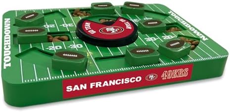 Pets First NFL SAN Francisco 49ERS Large Puzzle Toy - Interactive Dog Treat & Slow Feeding Toy