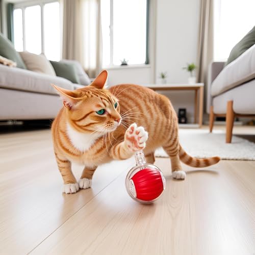 Interactive Dog Cat Toy Ball, Electric Automatic Rolling Moving