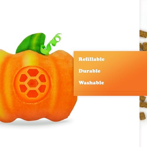 Meowijuana Knock 'n' Nibble Fall Pumpkin Treat-Dispensing Cat Toy