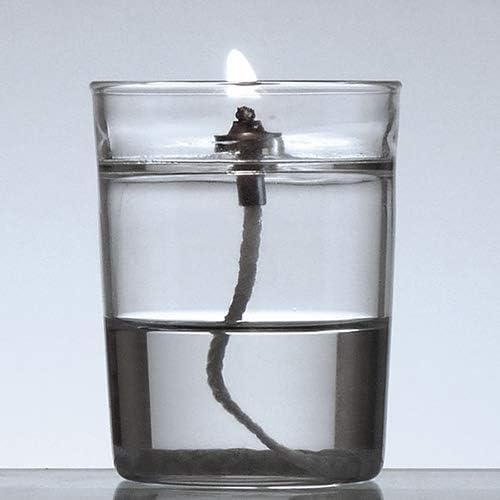 Firefly Fuels Glass Oil Warmer for Essential Oils - Zen Petite, Refillable Reusable Liquid Candle with Glass Deck. Aromatherapy, Indoor and Outdoor Lighting. Use with Liquid Paraffin or Lamp Oil
