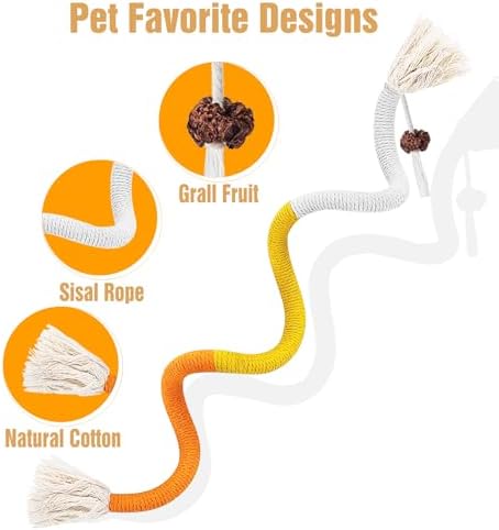 3 PCS Cat Chew Toy Catnip Toys for Cats 27.5in Interactive Cat Toy for Indoor Cats Kitten Teething Toys