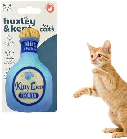 Huxley & Kent Plush Crinkle Catnip Cat Toy, Kitty Loco Tequila