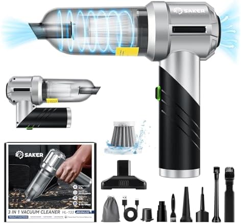 Saker Handheld Car Vacuum Cordless Portable 17000PA Foldable HL133 Black