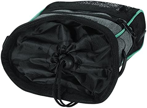Portable Dog Treat Pouch Pet Puppy Treat Bag for Training Animal Walking Snack Container Bait Holder Kibble Hiking Toy Carries Pack with Waist Belt, Shoulder Strap, Built-in Poop Bag Dispenser