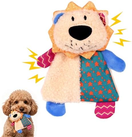 Squeaky Stuffed Dog Toy Small, No-Stuffing Crinkle Paper Dog Toy