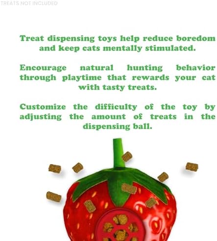 MEOWIJUANA Knock N Nibble Strawberry CAT Treat Dispensing Toy