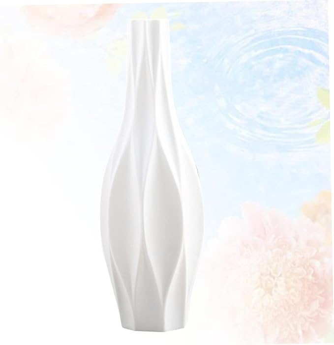 Decorative Vase 1pc Floor Planter Indoor Minimalist Home Decor Flower Vase Wedding Centerpiece White Flower Arrangement Ornaments Juicy