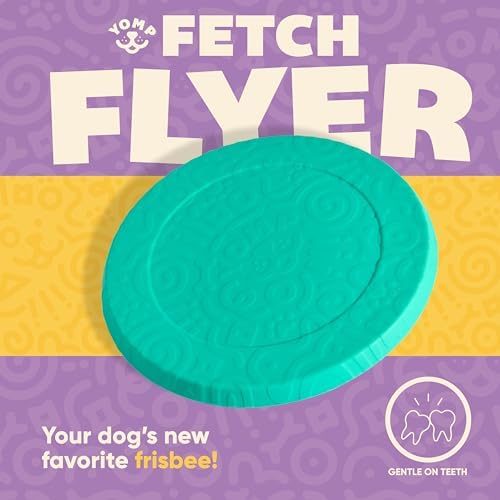 Yomp FetchFlyer Dog Frisbee – Interactive Flying Disc Toy for Soft and Medium Chewers - Outdoor Fetch Toy for Dogs – Made from Pet-Safe, Non-Toxic Silicone
