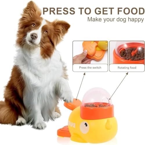 Cat Treat Slot Machine, Duck Cat Treat Dispenser, Pet Dog Slow Puzzle Feeder, for Dogs & Cats, Interactive Slow Feeder Toy (2pcs-Blue)