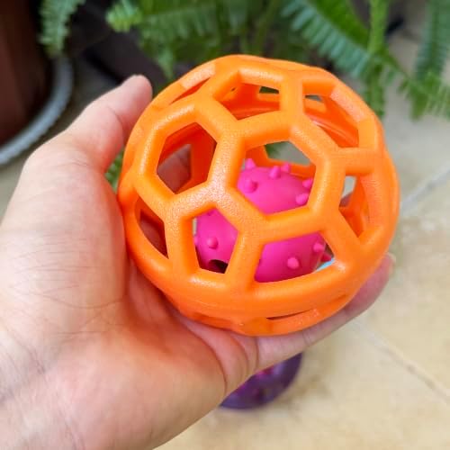 4pcs Dog & Cat Ball Toy Interactive Chasing Balls with Bell for Pet