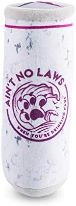 Haute Diggity Dog White Paw Can Plush Dog Toy, Drink Parody Chew Toys