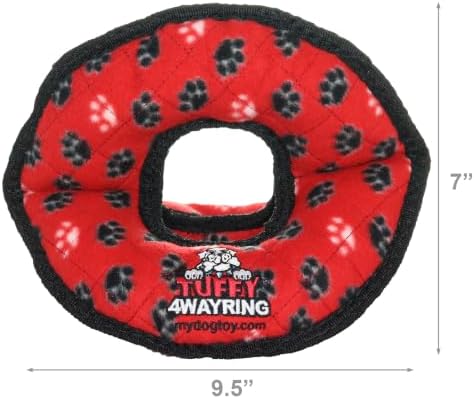 TUFFY® 2 Pack Ultimate 4Way Ring Ultra Durable Plush Dog Toys