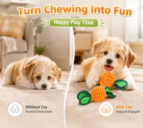 2 Pack Dog Chew Toy for Small Breeds, Puppies Treat Dispensing Ball