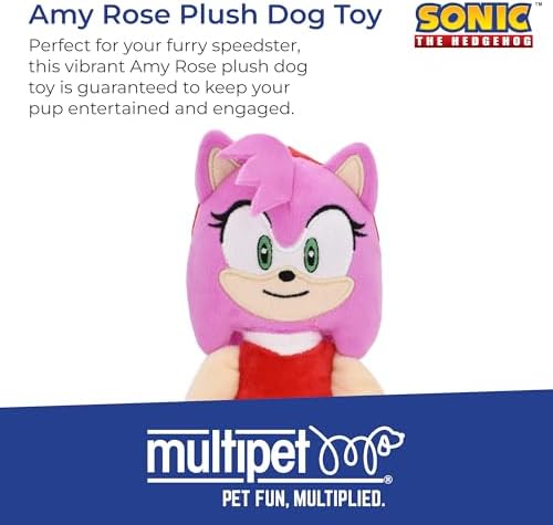 Multipet Sonic Amy Rose Plush Dog Toy