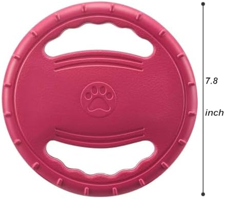 Dog Soft Flying Discs Interactive Training Toy (Magenta)